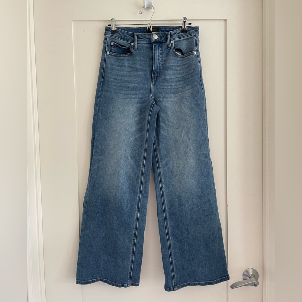 EUC Quince Bella Stretch Wide Leg High-Rise Jeans, 28/30